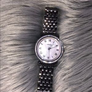 Metallic Fossil watch